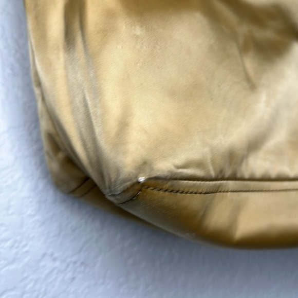 Coach Tote Handbag Hampton Champagne & Red Nylon with Leather Unused - Picture 5 of 16